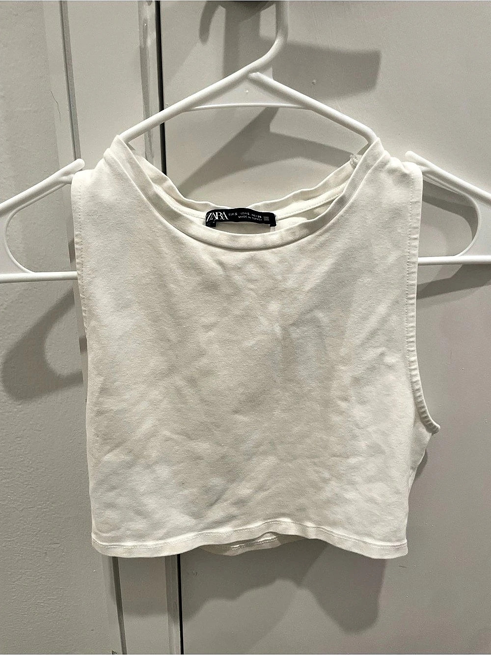 Zara White Tank Top Size S